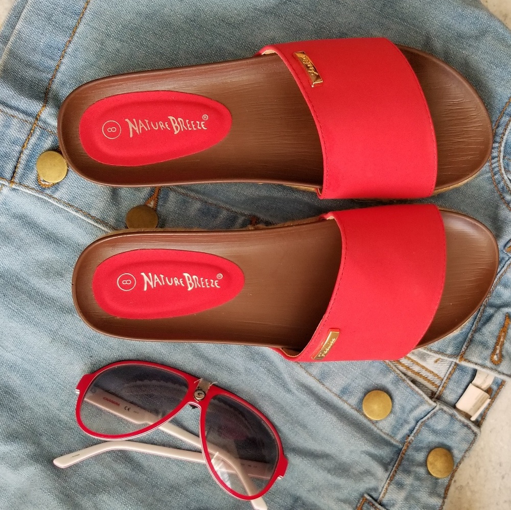 Red sandals